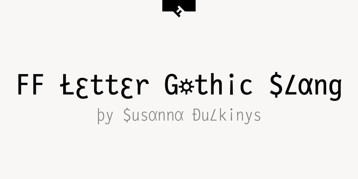 FF Letter Gothic Slang Font Poster 1