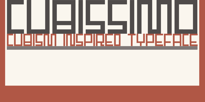 Cubissimo Font Poster 1