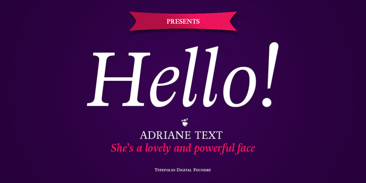 Adriane Text Font Poster 10