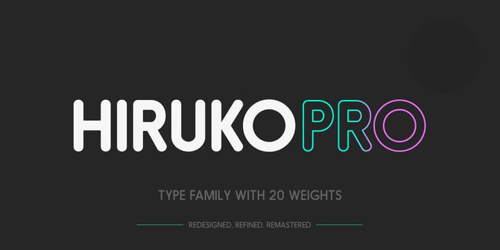 Hiruko Pro Font Poster 1