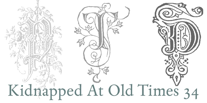 Kidnapped At Old Times Font Poster 6