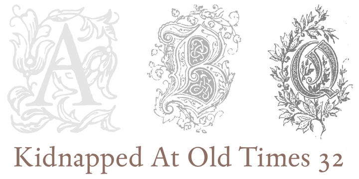 Kidnapped At Old Times Font Poster 4