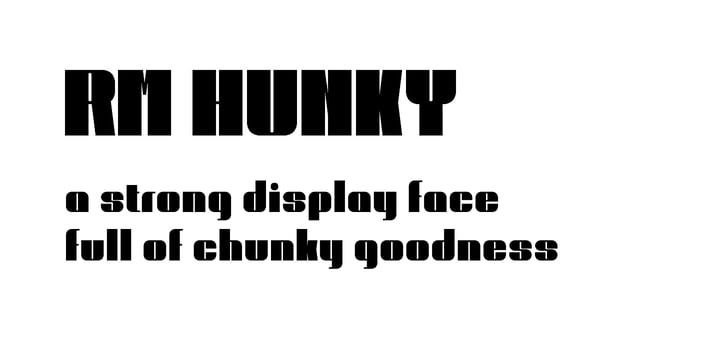 RM Hunky Font Poster 1