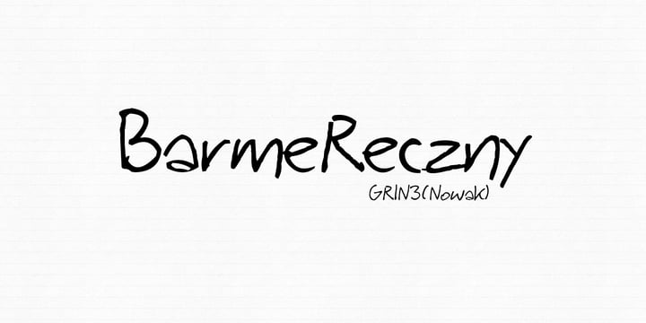 Barme Reczny Font Poster 1