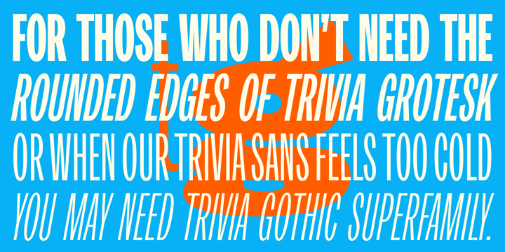 Trivia Gothic Font Poster 13