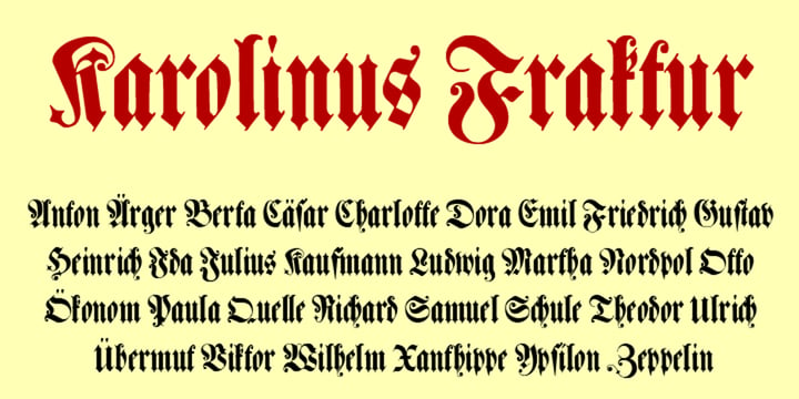 Karolinus Fraktur Font Poster 1