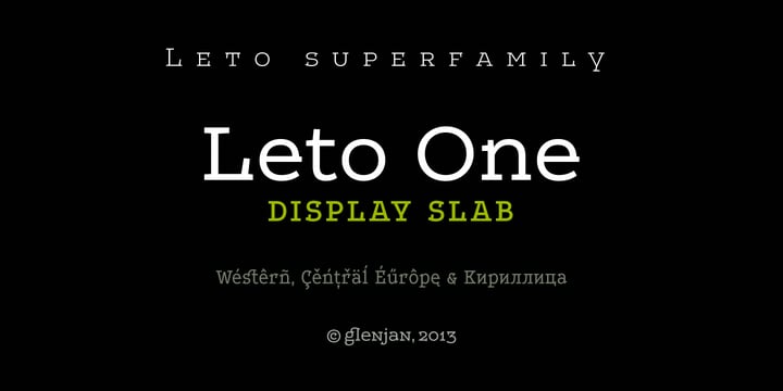 Leto One Font Poster 1