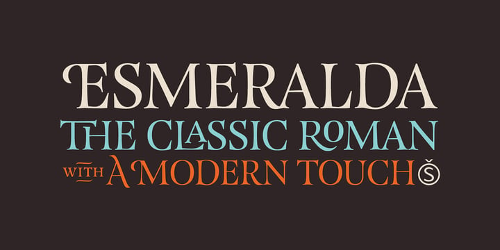 Esmeralda Pro Font Poster 38