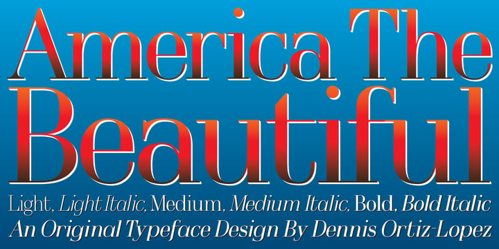 OL America The Beautiful Font Poster 1