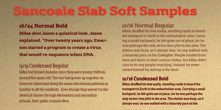 Sancoale Slab Soft Font Poster 6