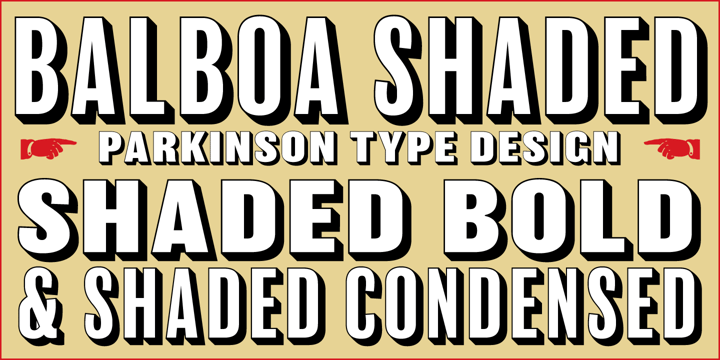 Balboa Shaded Font Poster 1