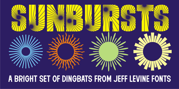 Sunbursts JNL Font Poster 1