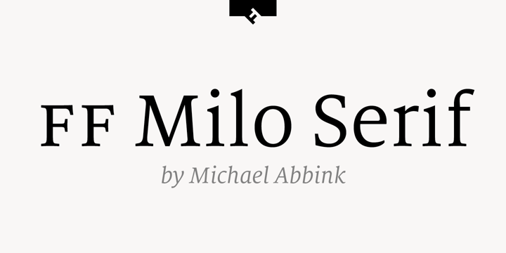 FF Milo Serif Font Poster 1
