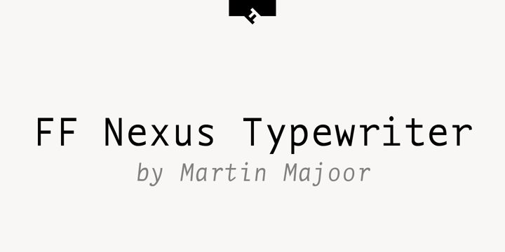 FF Nexus Typewriter Font Poster 1