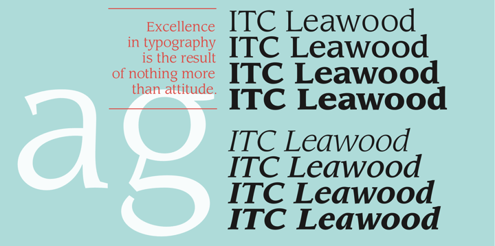 ITC Leawood Font Poster 2