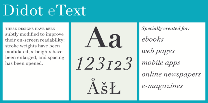 Linotype Didot eText Font Poster 1
