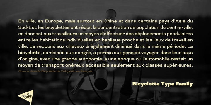 Bicyclette Font Poster 6