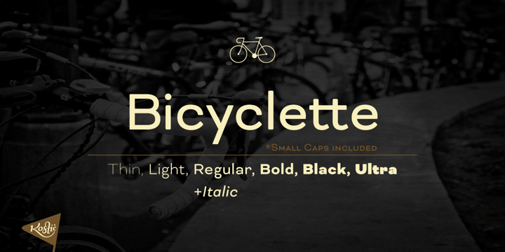 Bicyclette Font Poster 1