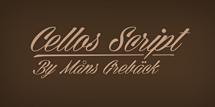 Cellos Script Font Poster 1