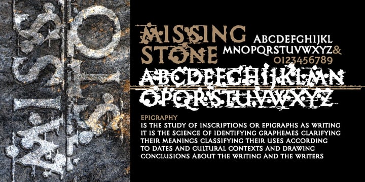 Missing Stone Font Poster 2