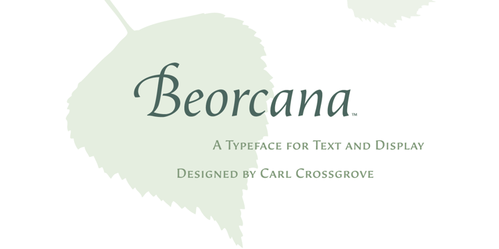 Beorcana Std Font Poster 1