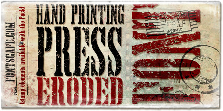 Hand Printing Press Font Poster 7