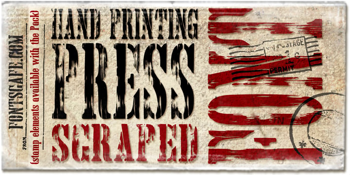 Hand Printing Press Font Poster 9