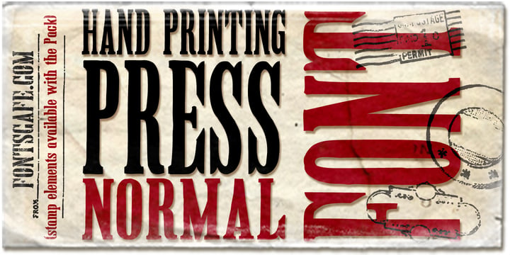 Hand Printing Press Font Poster 5