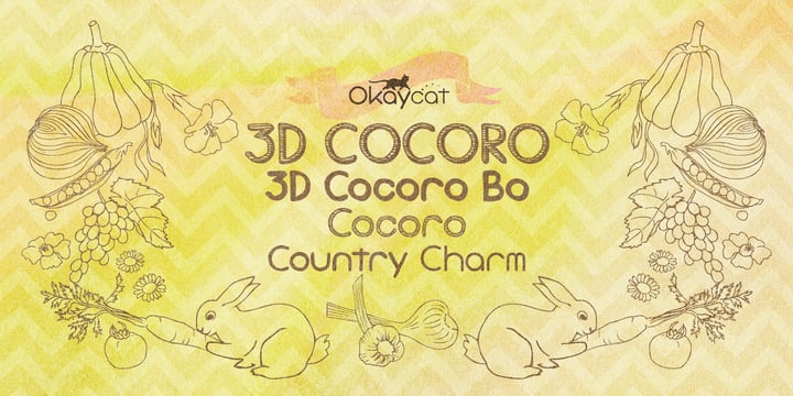 3D Cocoro Font Poster 3