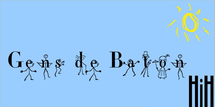 Gens De Baton Font Poster 1