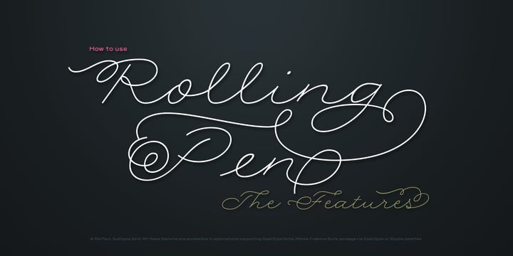 Rolling Pen Font Poster 38