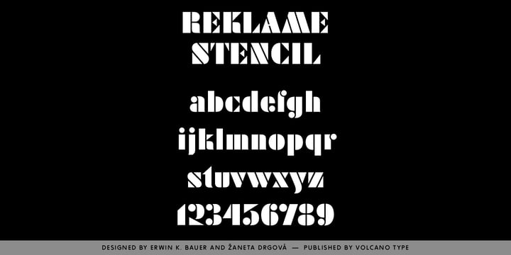 Reklame Stencil Font Poster 1