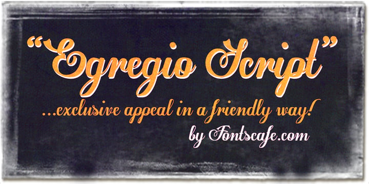 Egregio Script Font Poster 3