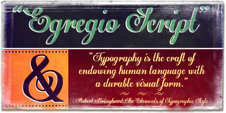 Egregio Script Font Poster 2