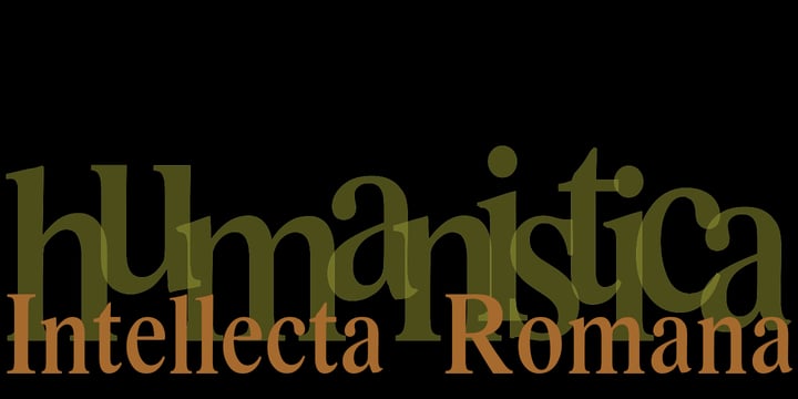 Intellecta Romana Humanistica Font Poster 2