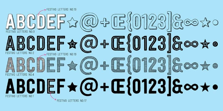 Festivo Letters Font Poster 4