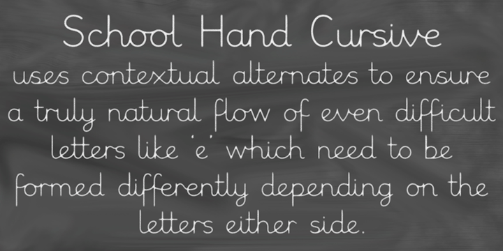 School Hand Font Poster 3