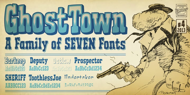 Ghost Town Font Poster 1