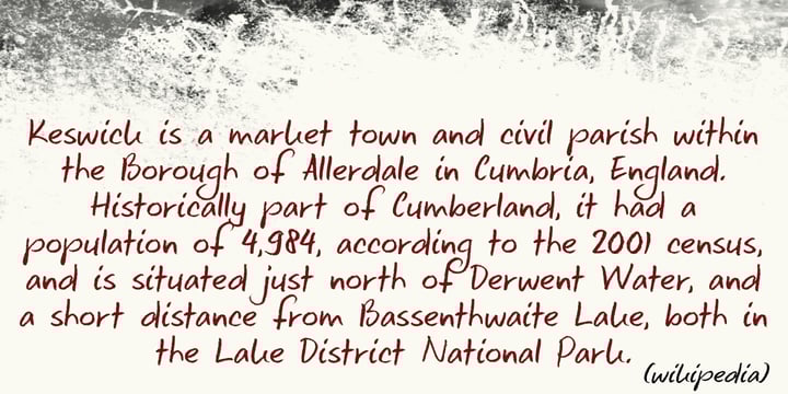 Keswick Font Poster 2
