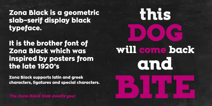 Zona Black Slab Font Poster 2