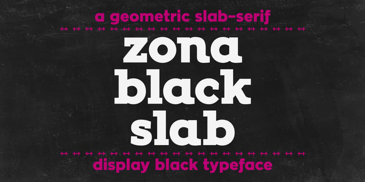 Zona Black Slab Font Poster 1