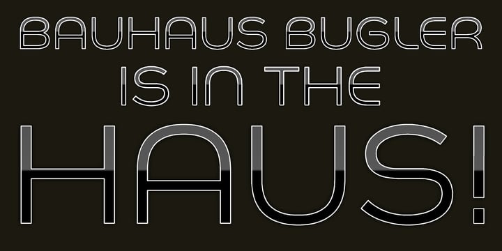 Bauhaus Bugler Font Poster 3