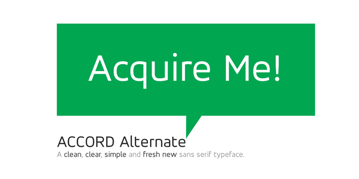 Accord Alternate Font Poster 1