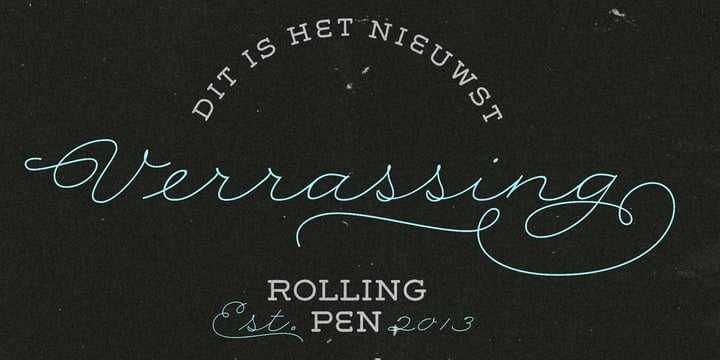 Rolling Pen Font Poster 7