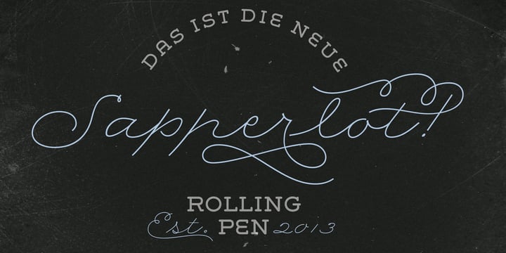 Rolling Pen Font Poster 4