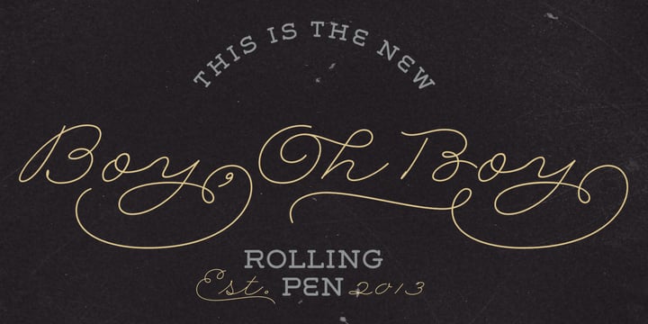 Rolling Pen Font Poster 41