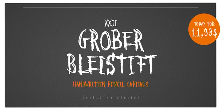 XXII Grober Bleistift Font Poster 1
