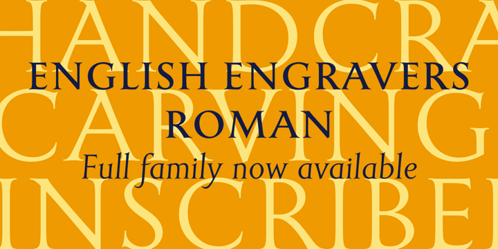 English Engravers Roman Font Poster 1