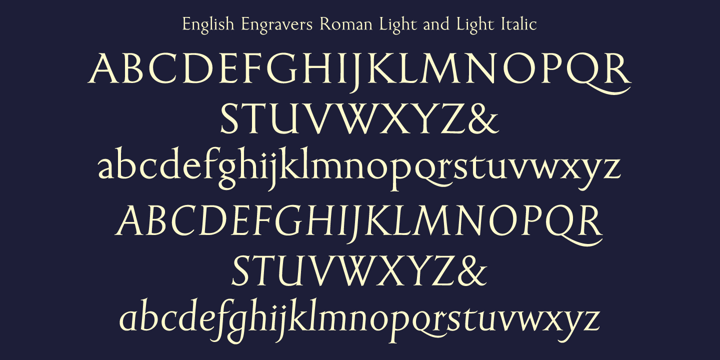 English Engravers Roman Font Poster 3
