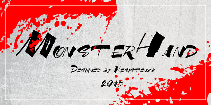 MonsterHand Font Poster 14